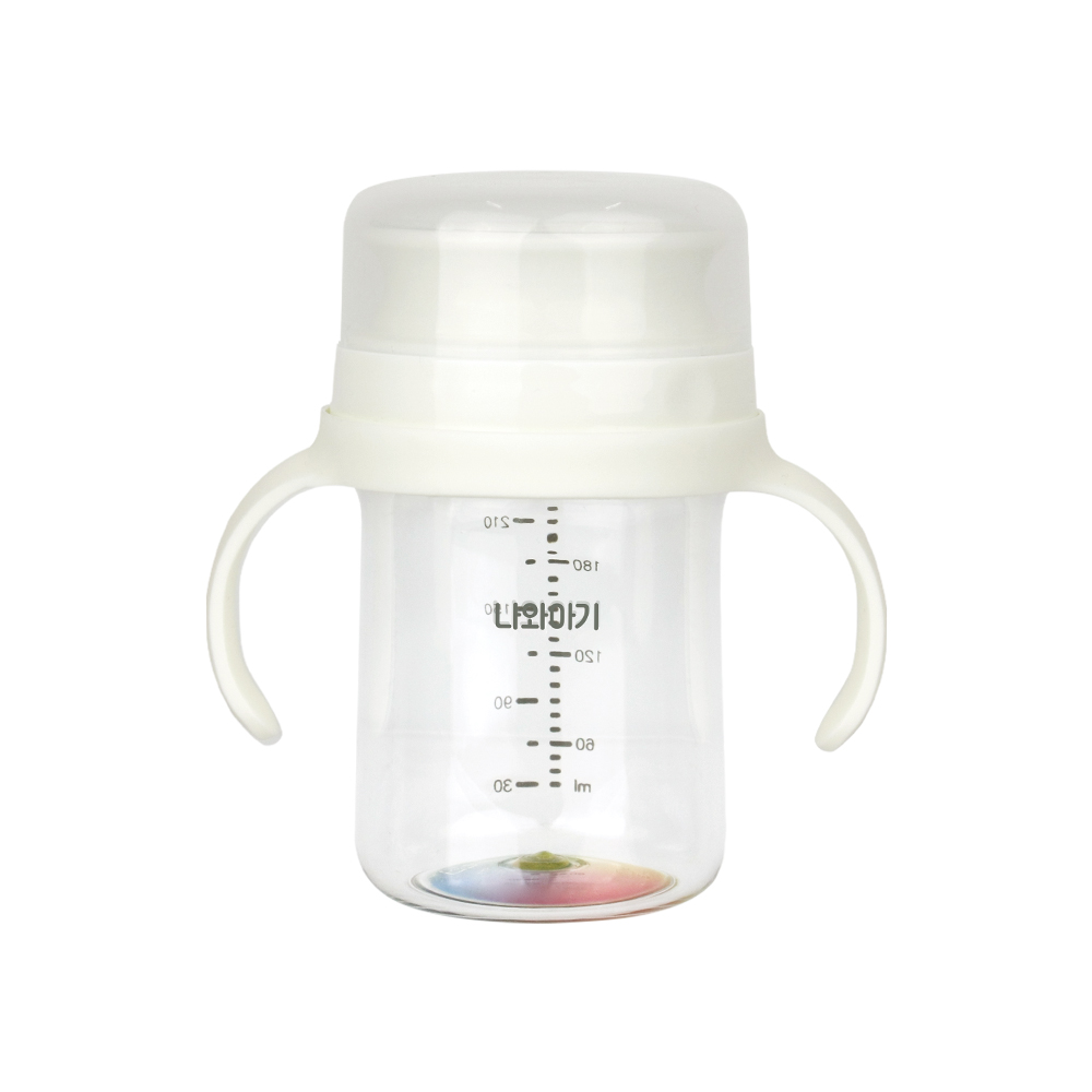 1+1 트라이탄 무지개 유아컵 유아 아기 물컵 자기주도컵 트레이닝 나와아기