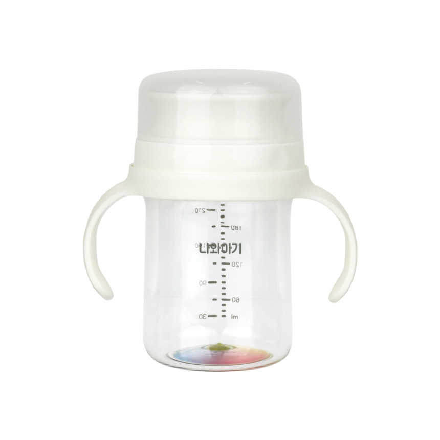 흘림방지컵 자기주도컵 무지개 240ml 2개