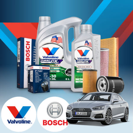 [자체제작]유백몰 A5 2세대 3.2FSI (CPM) 가솔린 발보린 터보 CX7 5W30 엔진오일필터세트 6L iter