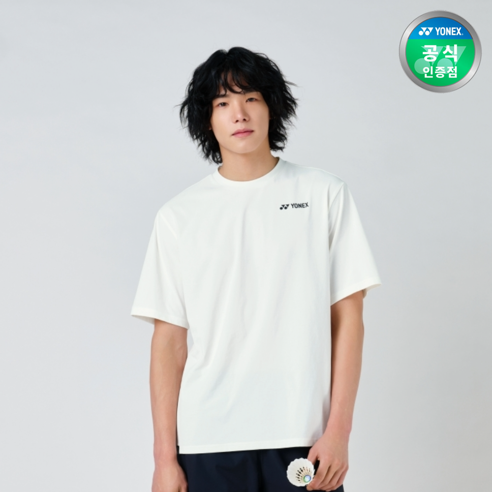 요넥스 251TS048U 배드민턴 오버핏 반팔 티셔츠 남녀공용 데일리웨어 아이보리 - 상세 이미지 2