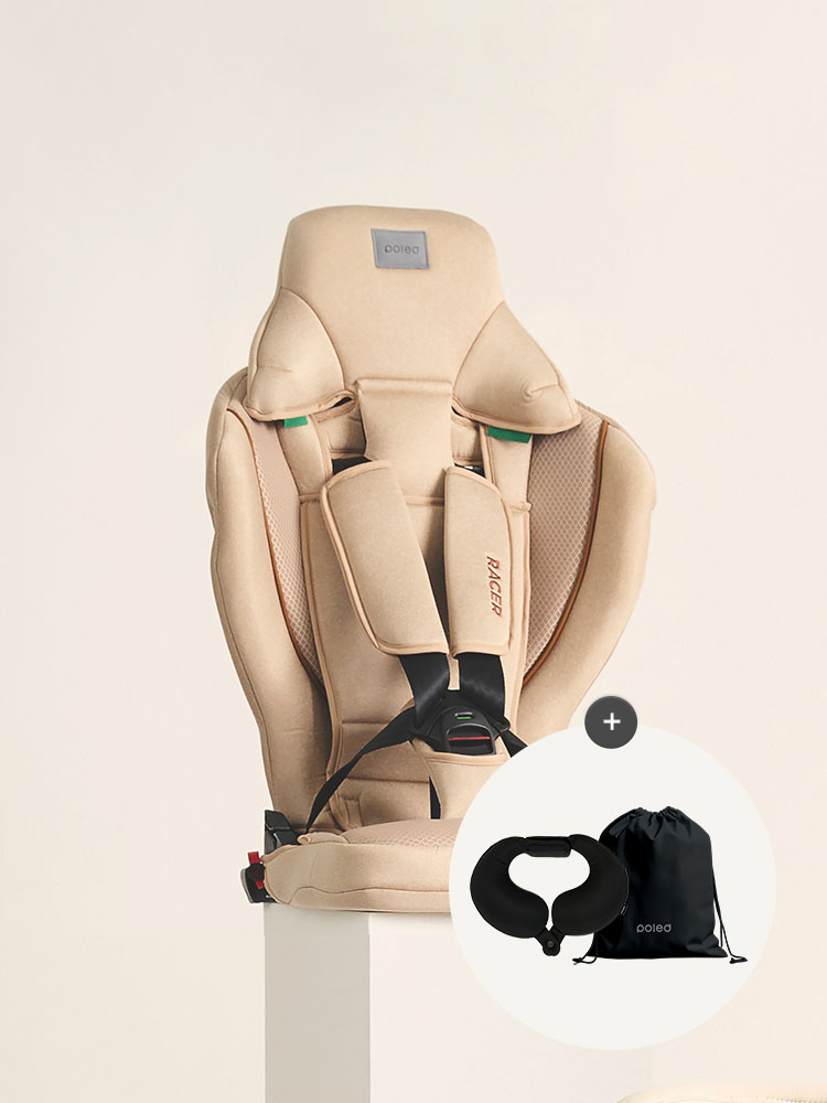 폴레드 레이서 휴대용 토들러 주니어 카시트 ISOFIX / 파우치+목베개