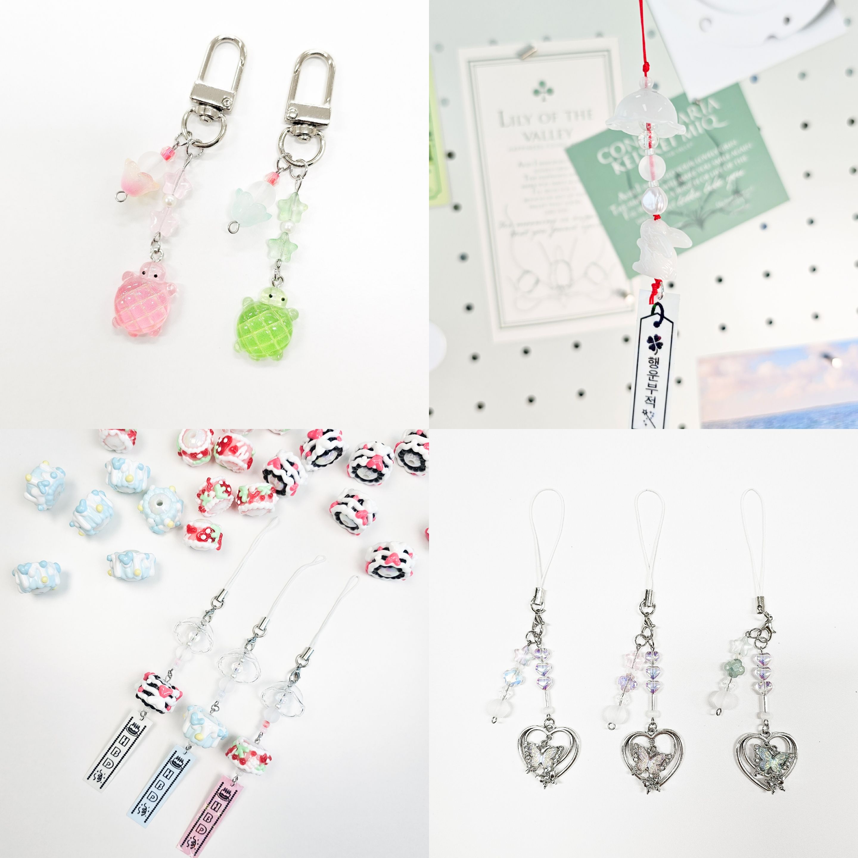 무광 매트 구슬 비즈공예 키링 열쇠고리 팔찌 슬라임 만들기 이미지 4