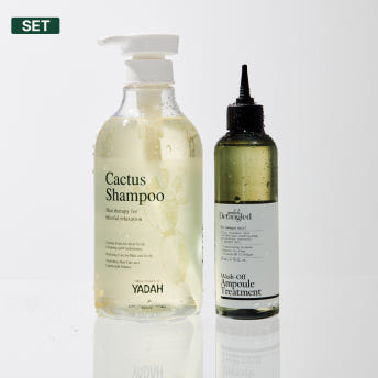 야다 저자극 헤어 2종 루틴 (선인장 샴푸 700 + 디탱글드 트리트먼트 200ml) - 메인 이미지