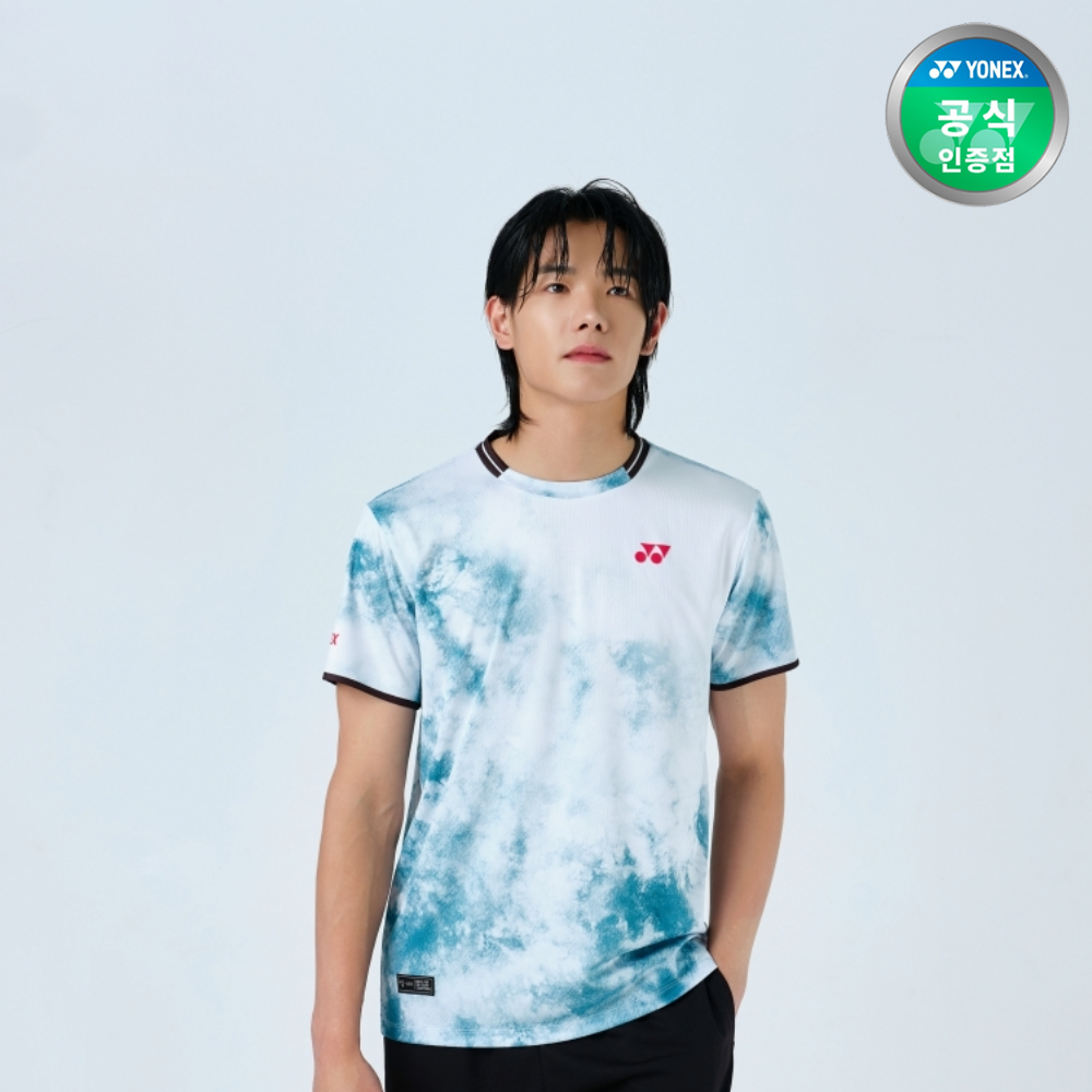 요넥스 251TS013M 배드민턴 반팔 티셔츠 남성 게임웨어 스카이블루 - 상품 이미지