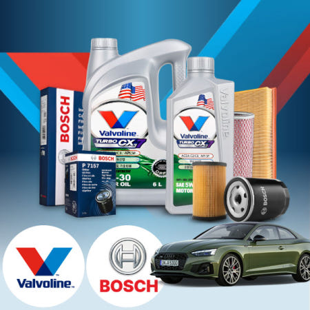 [자체제작]유백몰 A5 1새대 07~16 가솔린 발보린 터보 CX7 5W30 엔진오일필터세트 6L iter