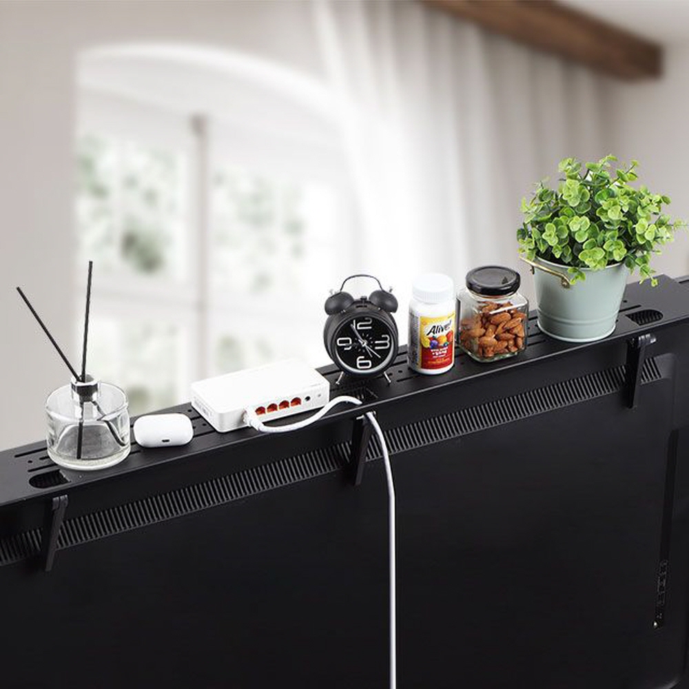 사운드바 거치대 기가지니 셋탑박스 선반 티비 네트망 tv 브라켓 무타공 티비뒤정리 소형