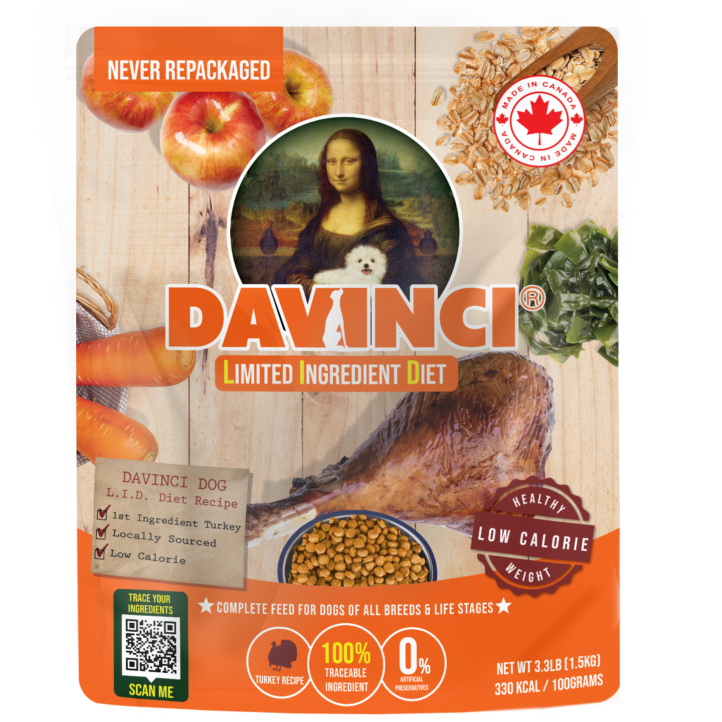 다빈치독LID 다이어트 강아지사료 캐나다산 체중관리, 1.5kg, 1개