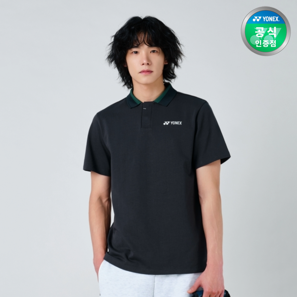 요넥스 251TS066U 배드민턴 카라 반팔 티셔츠 남녀공용 데일리웨어 블랙 - 상품 이미지