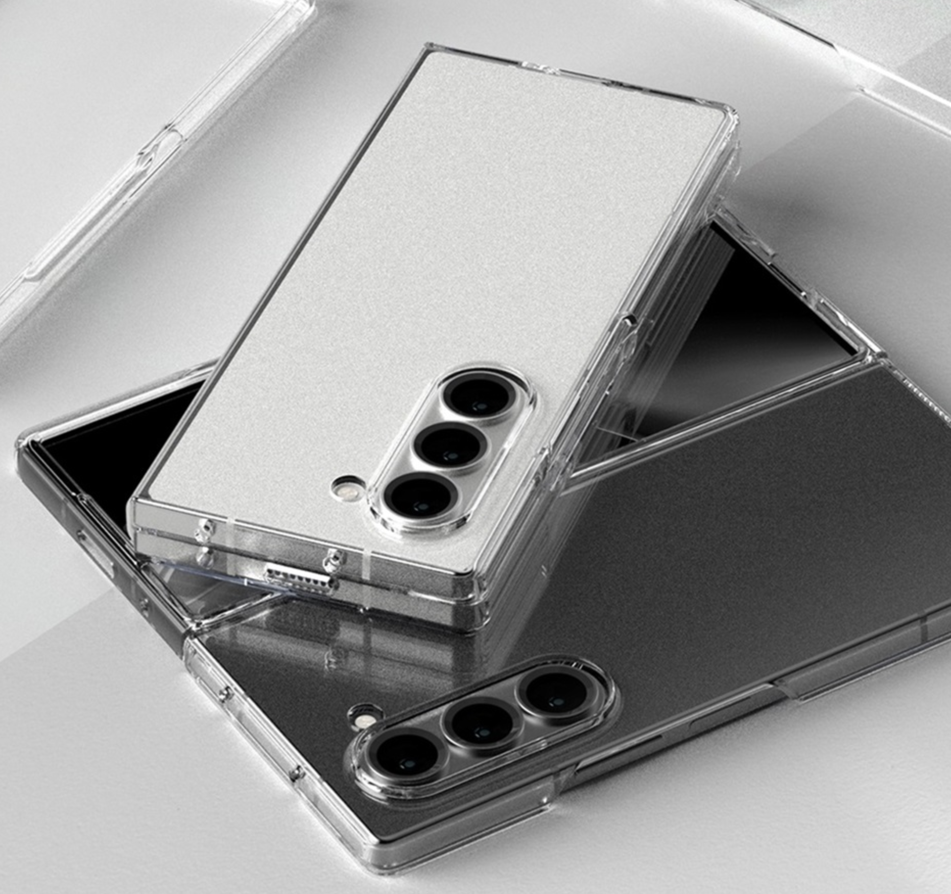 방탄 범퍼 슬림 크리스탈 케이스 투명, 갤럭시Z 폴드6 - 상세 이미지 5