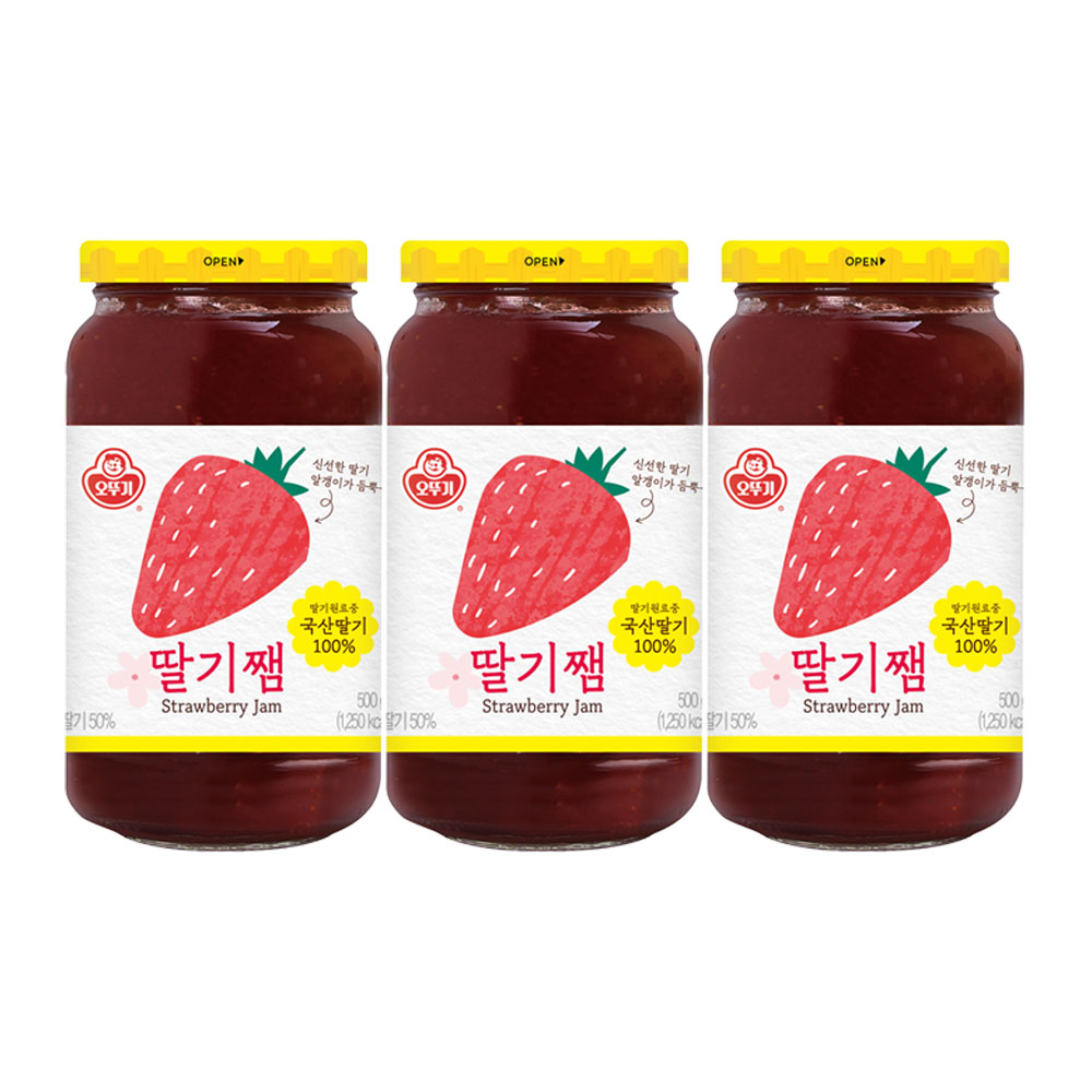 오뚜기 딸기쨈 500g 3개 - 메인 이미지