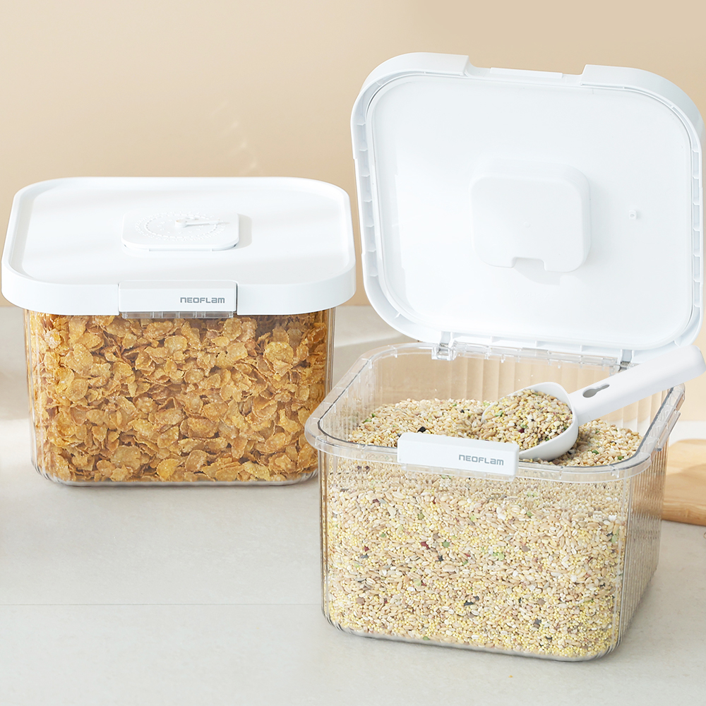 1+1 네오플램 원터치 밀폐 쌀통 5kg, 2개 - 메인 이미지