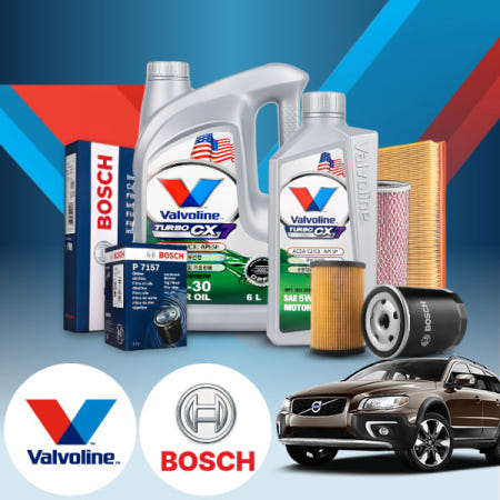 [자체제작]유백몰 볼보 C70 2.4d D5 디젤 발보린 터보 CX7 5W30 엔진오일필터세트 6L iter