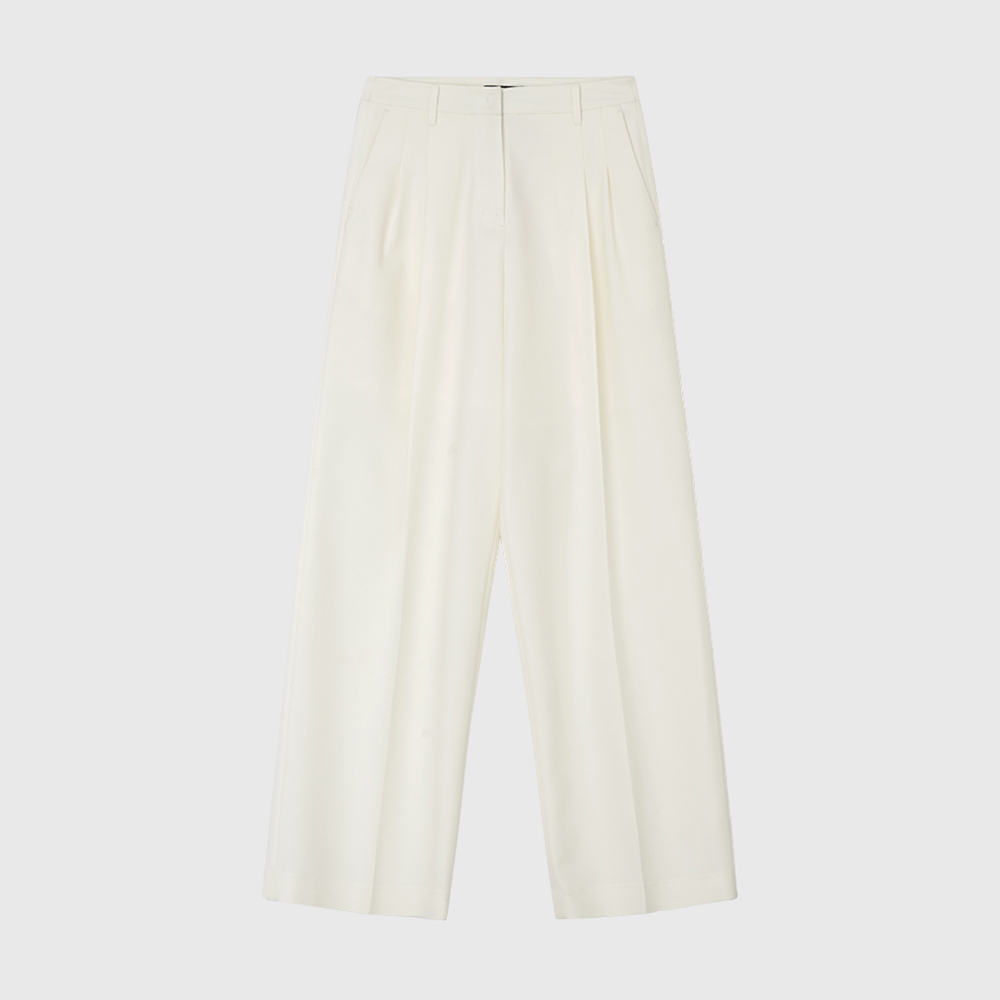 [룩캐스트]아일라 투턱 와이드 팬츠_크림 / ISLA TWO-TUCK WIDE PANTS_CREAM : 룩캐스트 LOOKAST
