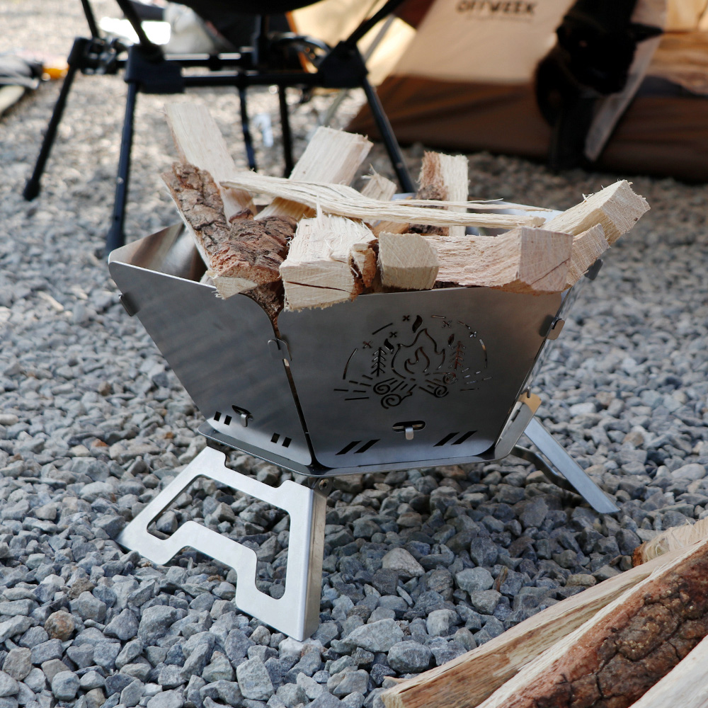 뮤토 헥사곤 화로대 V2 대형 캠핑 접이식 불멍