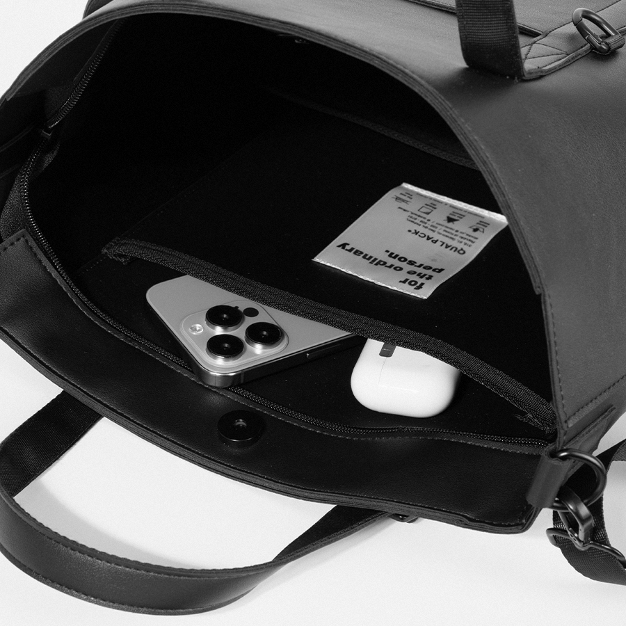 퀄팩 에센셜 레더 토트백 304 / 크로스백 남자 직장인 서류가방