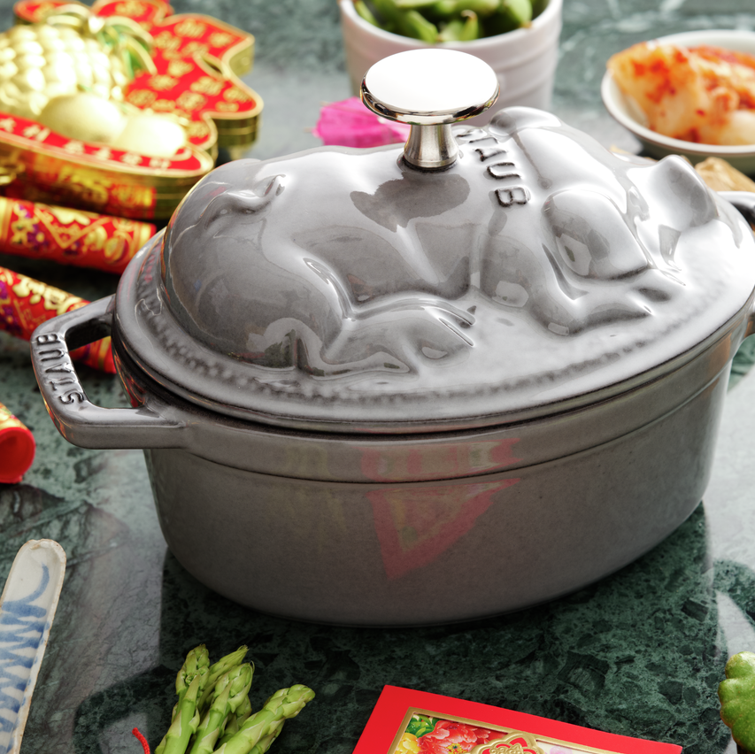 꼬깔손잡이증정 ST121718 스타우브 돼지 꼬꼬떼 그레이 17cm