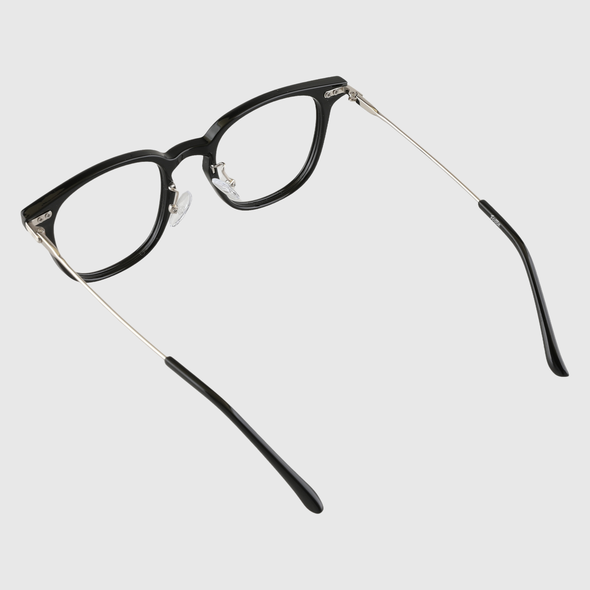 긱시크 가벼운 얼굴형에맞는 사각 뿔테 콤비 안경 블루스크린차단