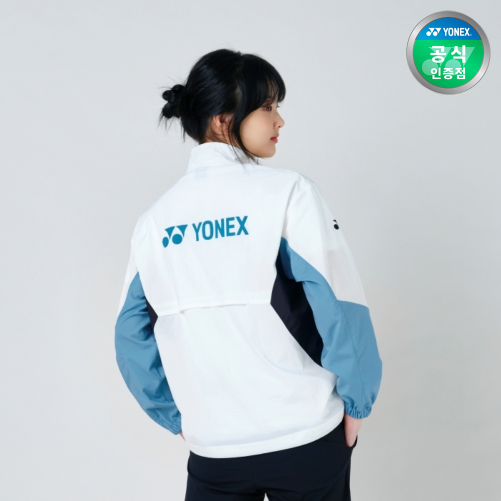 요넥스 251JJ007U 배드민턴 데일리웨어 오버핏 바람막이 자켓 남녀공용 데일리웨어 화이트 - 상세 이미지 3