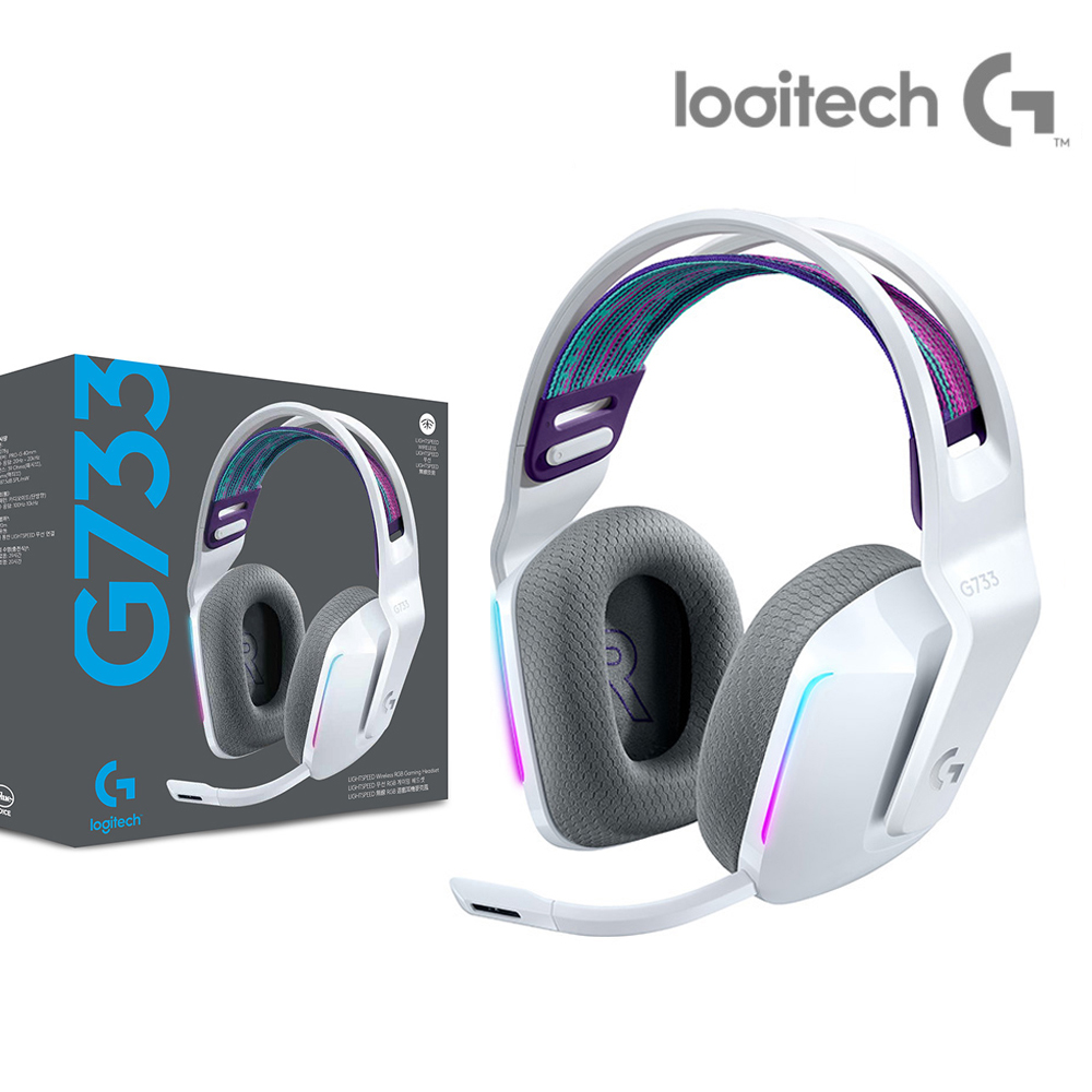 로지텍코리아 로지텍G G733 7.1채널 무선 게이밍 헤드셋 화이트 - 상품 이미지