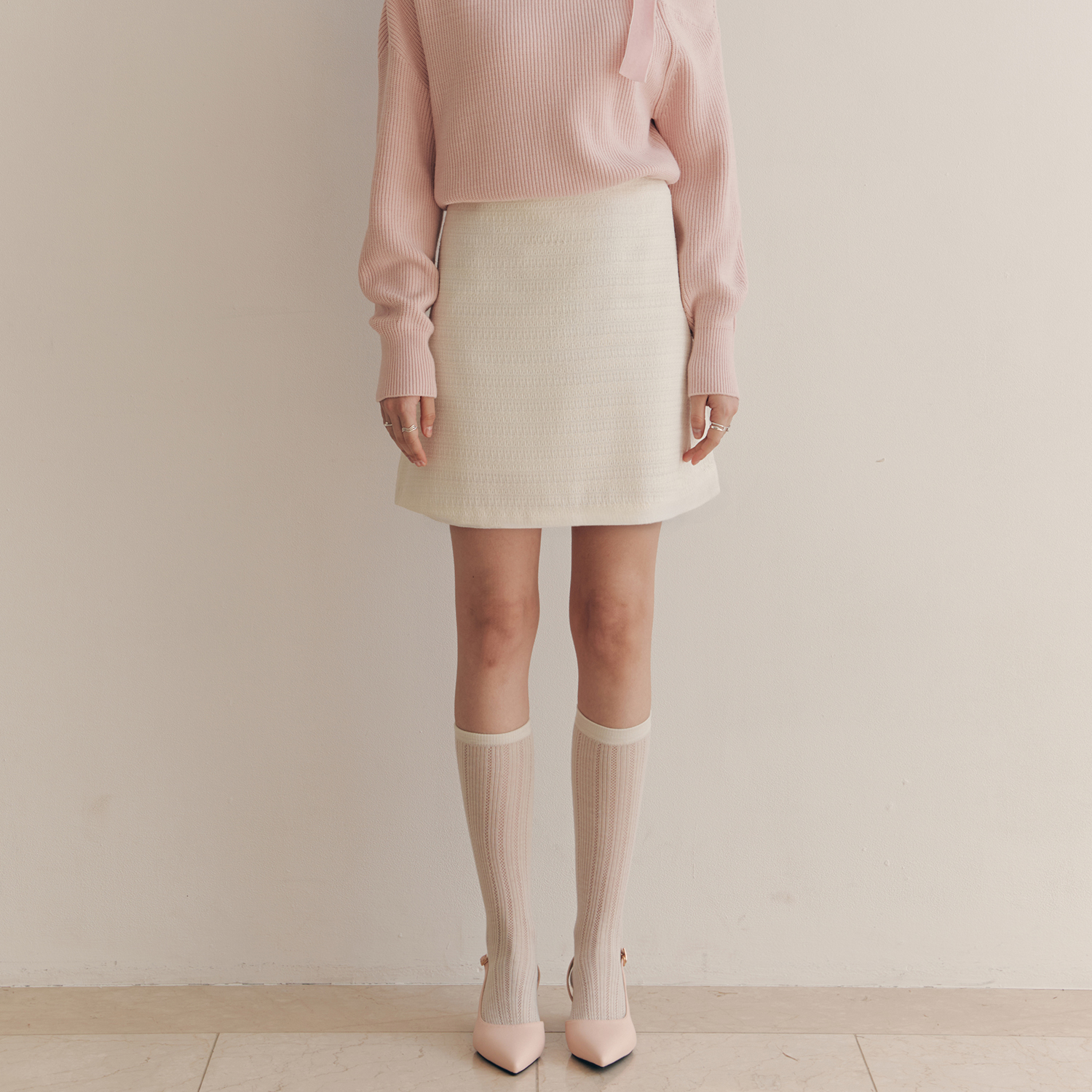 [제로스트릿][2컬러] 크리미 트위드 스커트 CREAMY TWEED SKIRT - 상세 이미지 4