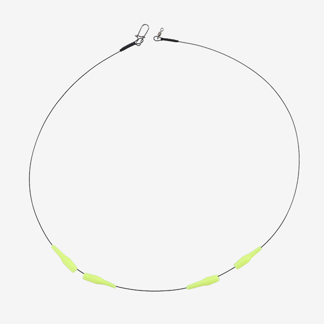 T라인 네온훅 더블 케미 갈치 와이어 블랙 코팅 목줄 40cm 60cm - 상세 이미지 2