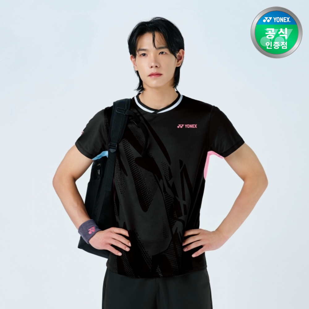 요넥스 게임웨어 251TS039M 배드민턴 반팔 티셔츠 남성 다크차콜 - 상품 이미지