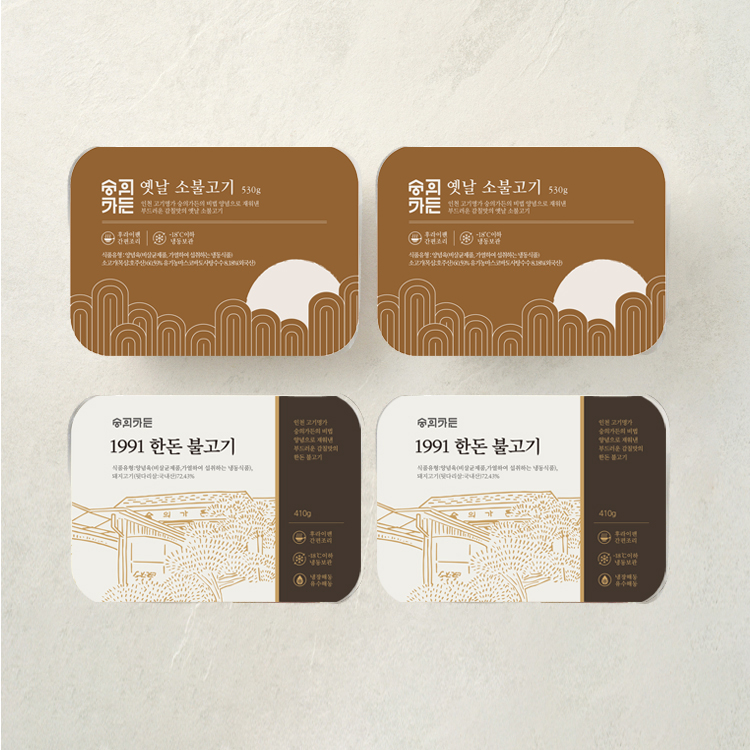 [숭의가든] 1991 한돈불고기 2팩 + 옛날 소불고기 2팩 - 상품 이미지