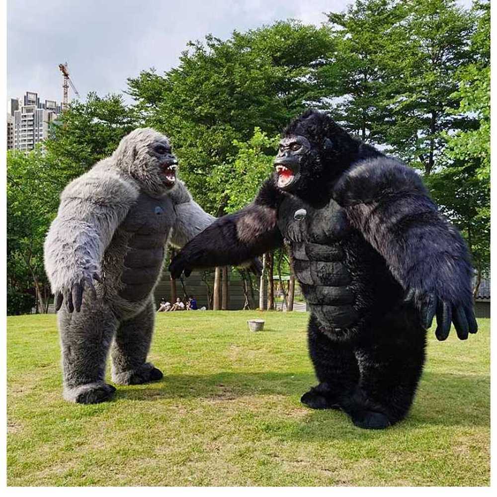 무대 고릴라 인형탈 행사 파티 옷 상품 연극 무대 분장 블랙 킹콩 2M - 메인 이미지