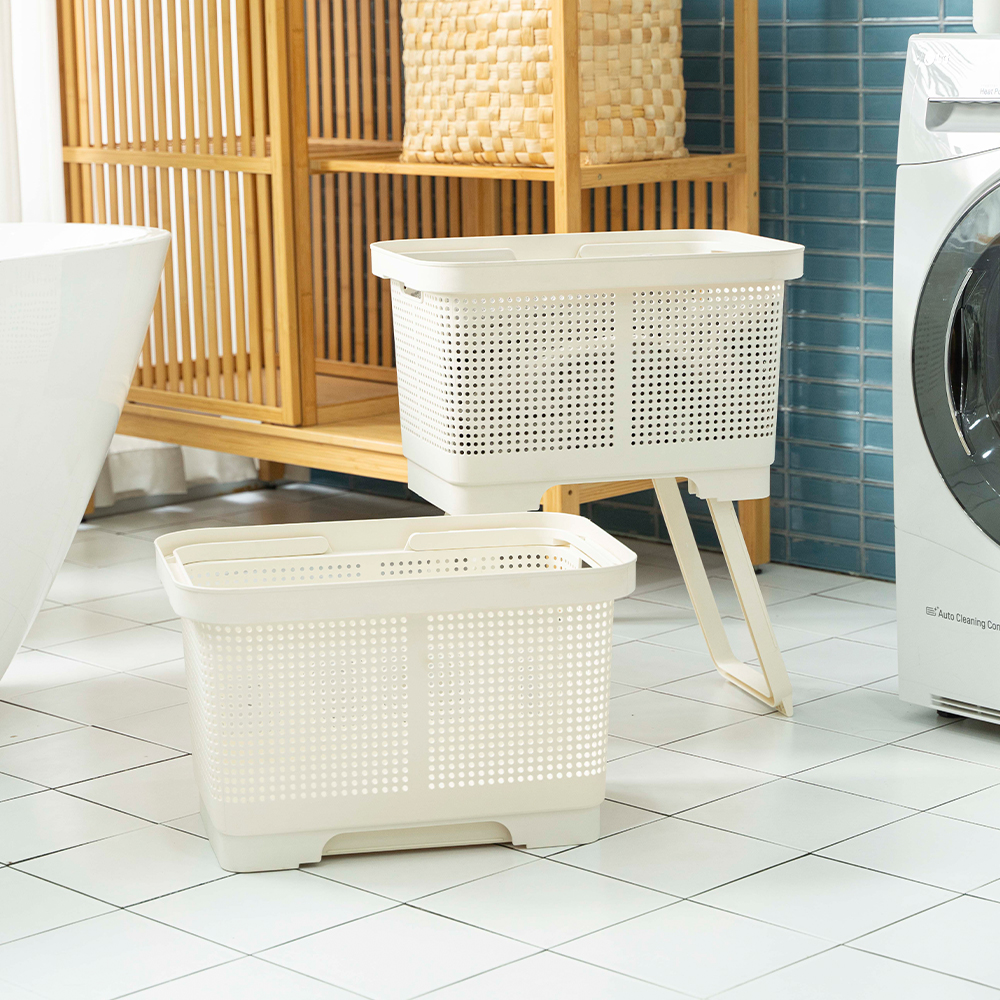 [도착보장] 포밍 스탠딩 접이식 빨래바구니 세탁 빨래통 2개