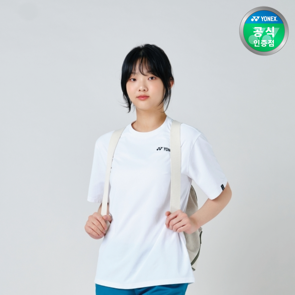 요넥스 251TS049U 배드민턴 오버핏 반팔 티셔츠 남녀공용 데일리웨어 화이트 뱀띠전용 - 상세 이미지 2