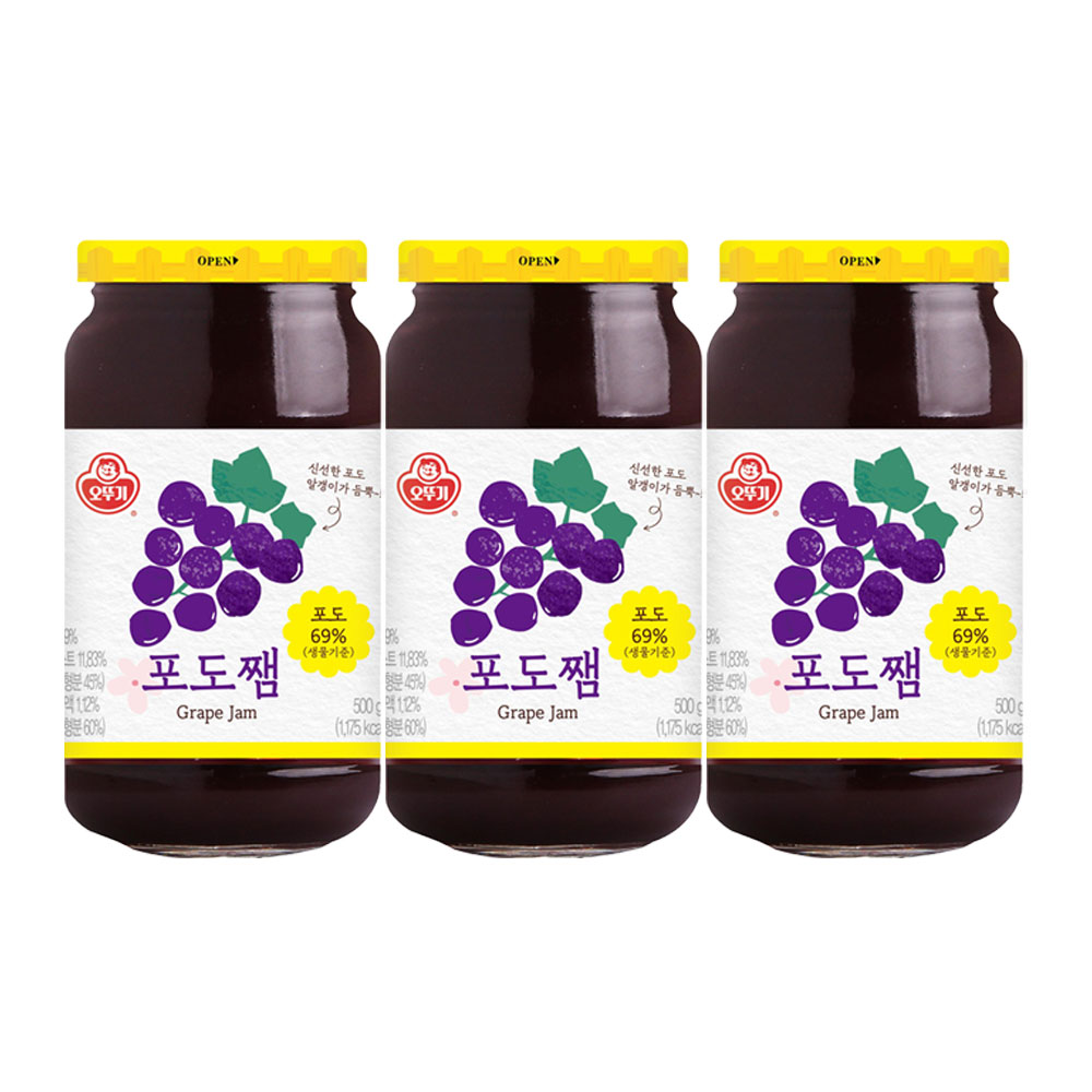오뚜기 포도쨈 500g 3개 - 상품 이미지