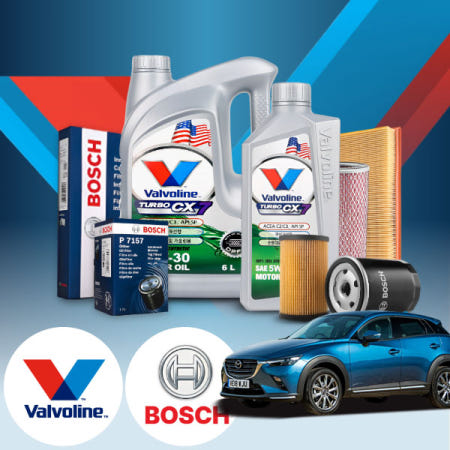 [자체제작]유백몰 CX-5 KF 2.2(16~21) 가솔린 발보린 터보 CX7 5W30 엔진오일필터세트 6L iter