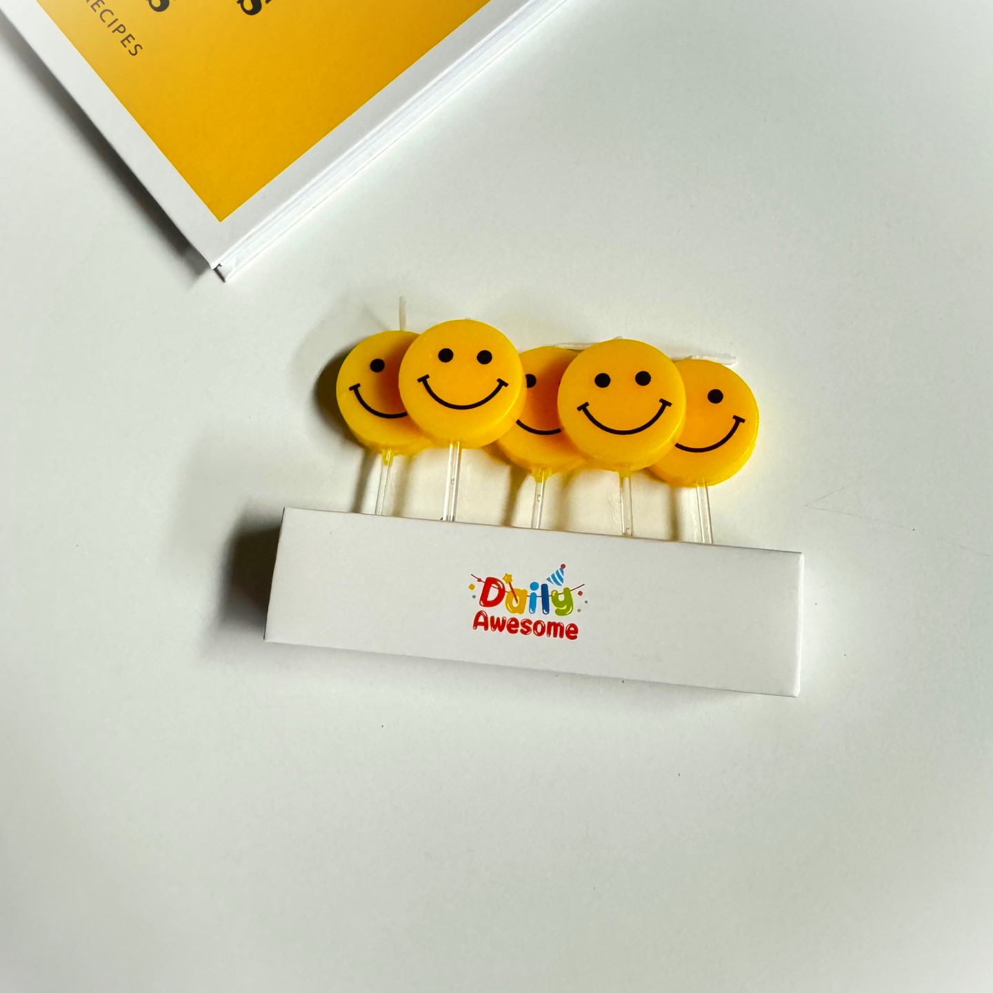 스마일 초 생일 파티 케이크 케이크 케익 초 - 상품 이미지