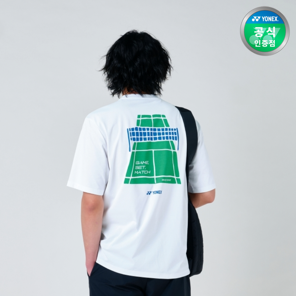요넥스 251TS042U 배드민턴 오버핏 반팔 티셔츠 남녀공용 데일리웨어 화이트 - 상세 이미지 2