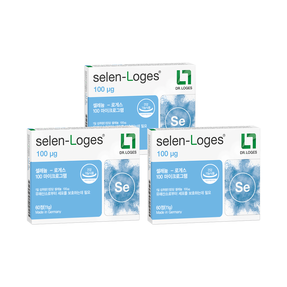 독일 무기셀레늄 아셀렌산나트륨 셀레나제 셀렌 로게스 100mcg 60정, 3개