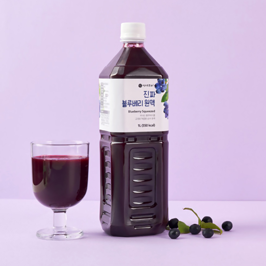국내산 블루베리 원액 1L 1개 무설탕 착즙 주스 명절 선물