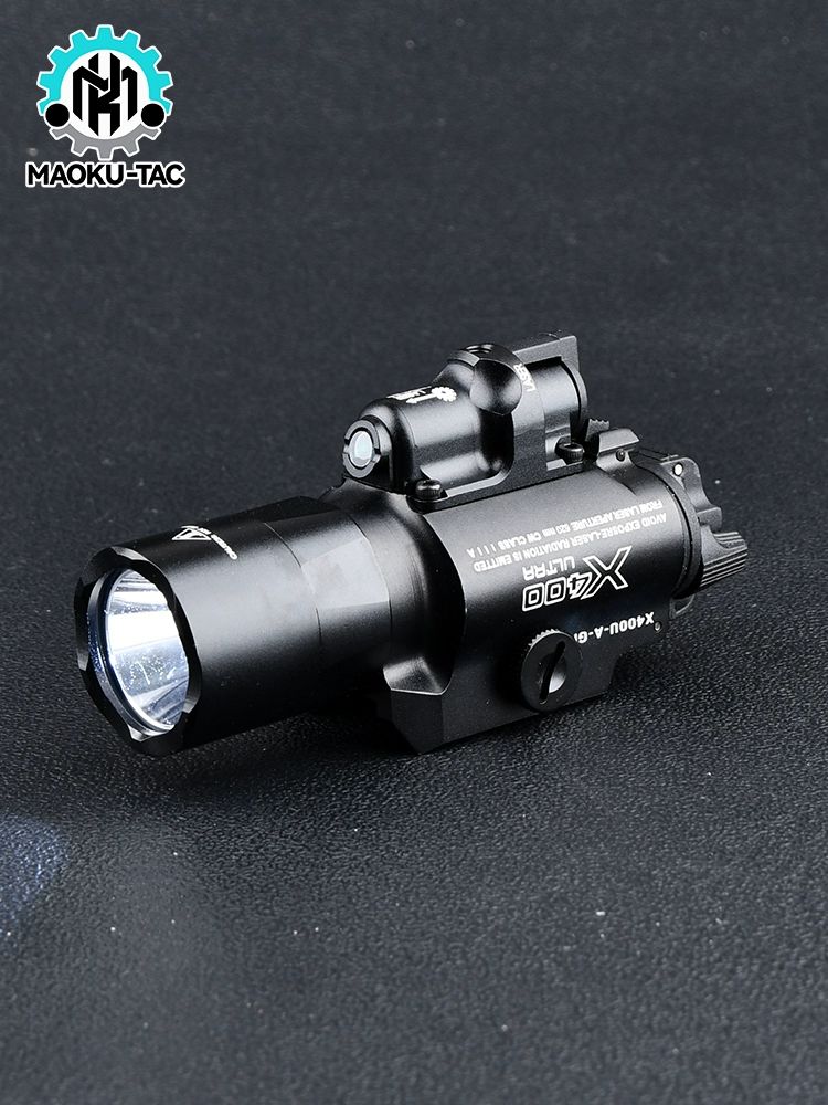 X400 UV 언더 마운트 적외선 라이트 휴대용 조명 전술 손전등 슛팅게임 블랙-X400 레드 레이저 충전기 - 상세 이미지 4