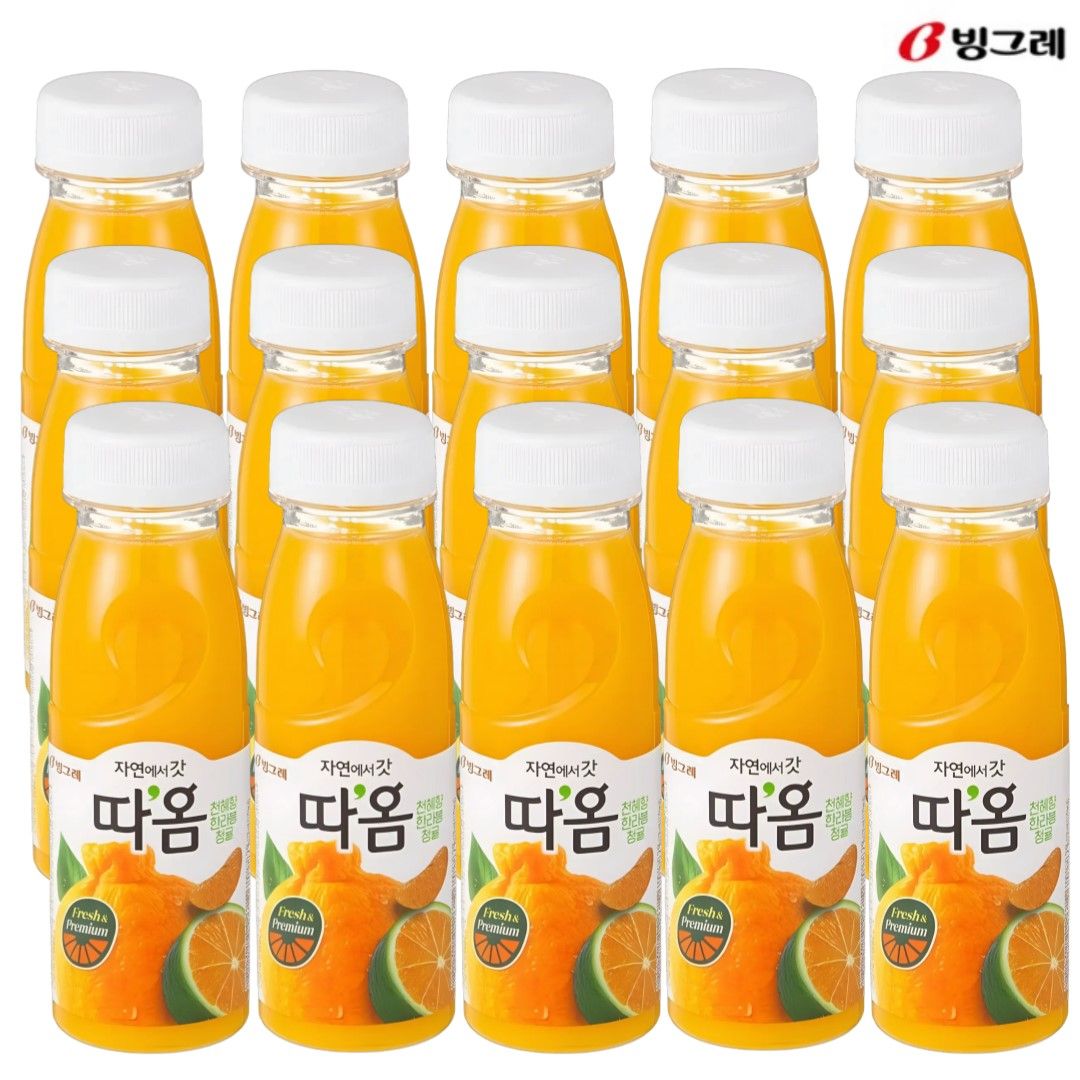 빙그레 따옴 천혜향 & 한라봉 &청귤 주스 235ml(15입) 냉장주스 : 파스퇴르365