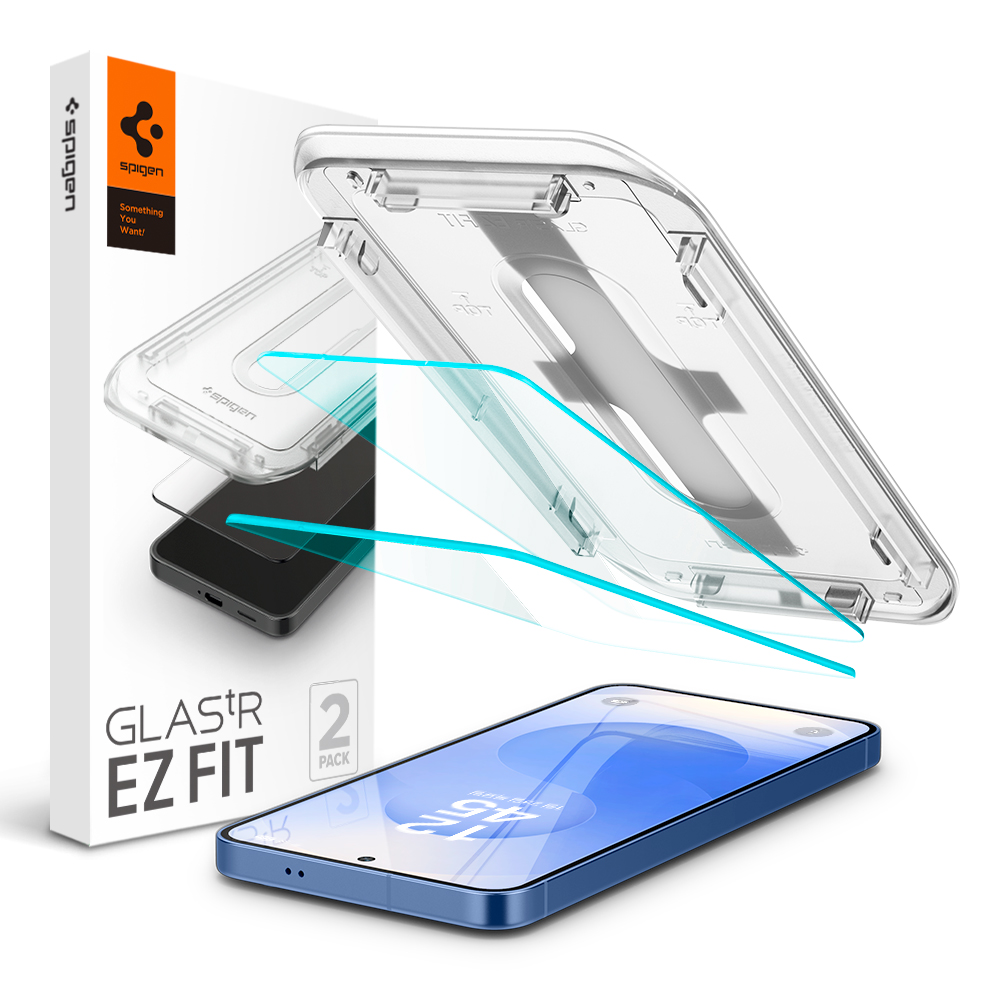 슈피겐 갤럭시 고투명 강화유리 액정필름 글라스tR 이지핏 갤럭시S25, 2매입