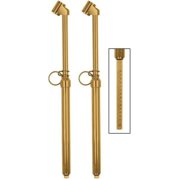 2pcs 헤비 듀티 스트레이트온 듀얼 헤드 카 트럭 RV 휠 타이어 공기압 게이지 10160 PSI : 푸르니16마켓