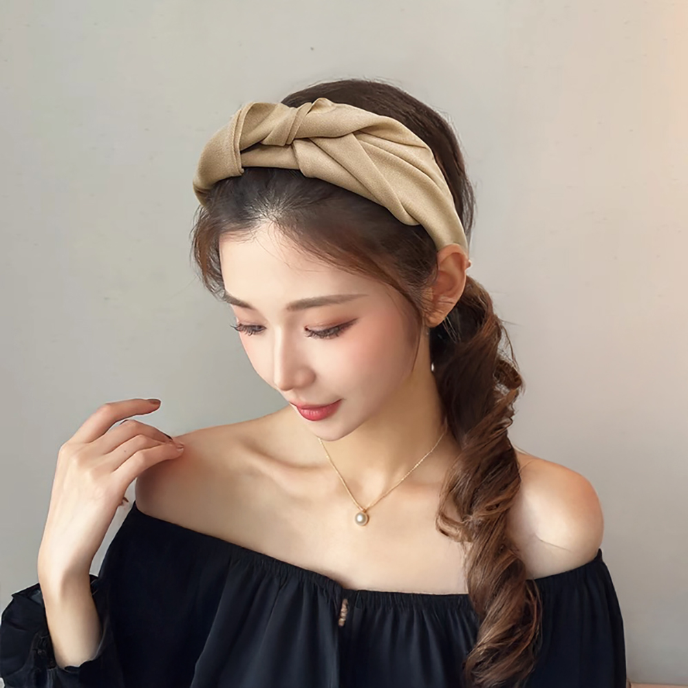 반다나 꼬임 머리띠 귀 안아픈 넓은 굵은 와이드 임산부 헤어밴드 - 상품 이미지