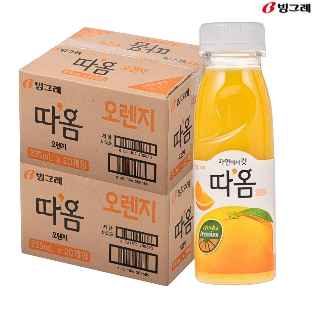 빙그레 따옴 오렌지주스 235ml (40입) : 파스퇴르365