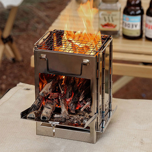 캠핑 접이식 미니화목난로 불멍화로대 1인 2인 미니화로 화롯대 캠핑그릴