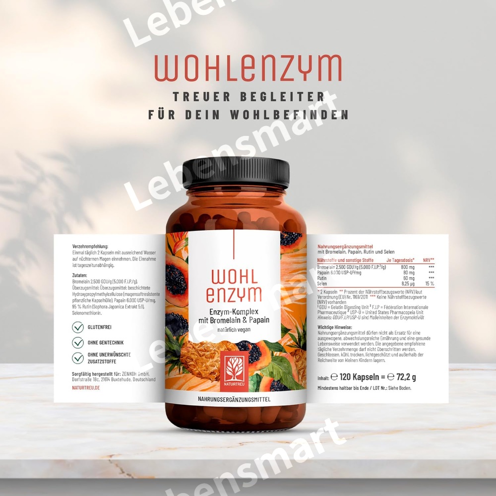 브로멜라인 파파인 루틴 복합 파인애플 파파야 효소 800mg 이미지 7
