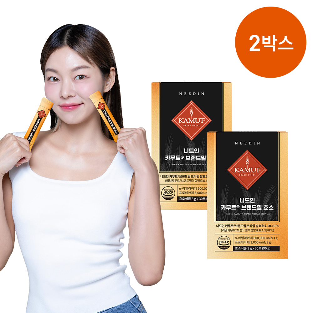니드인 카무트 브랜드밀 효소 고구마맛 30포, 2개 - 상품 이미지