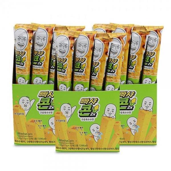 옥수수맛 콘스낵 11gx36개 탕비실과자 낱개포장간식 : European greym