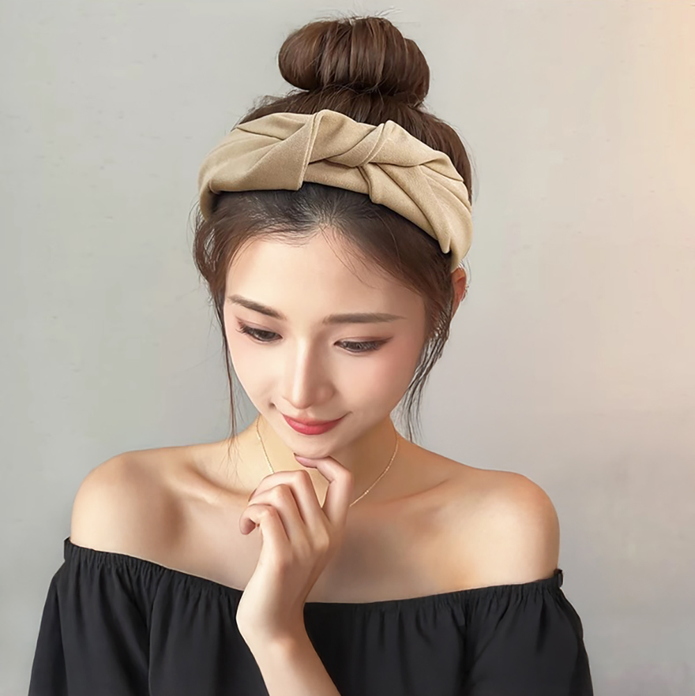 반다나 꼬임 머리띠 귀 안아픈 넓은 굵은 와이드 임산부 헤어밴드 - 상세 이미지 2