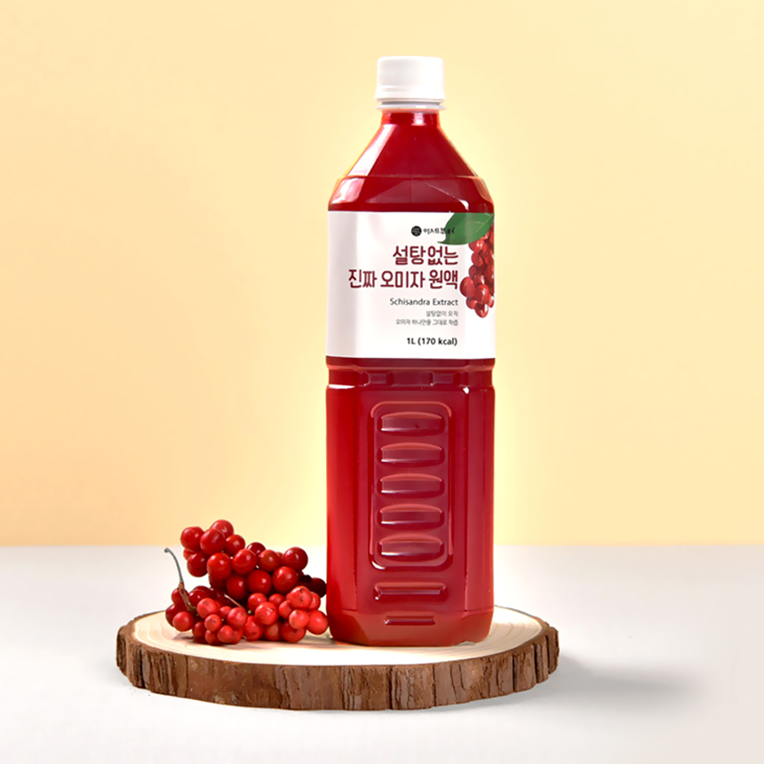 국내산 오미자 원액 1L 1개 무설탕 착즙 농축액 엑기스