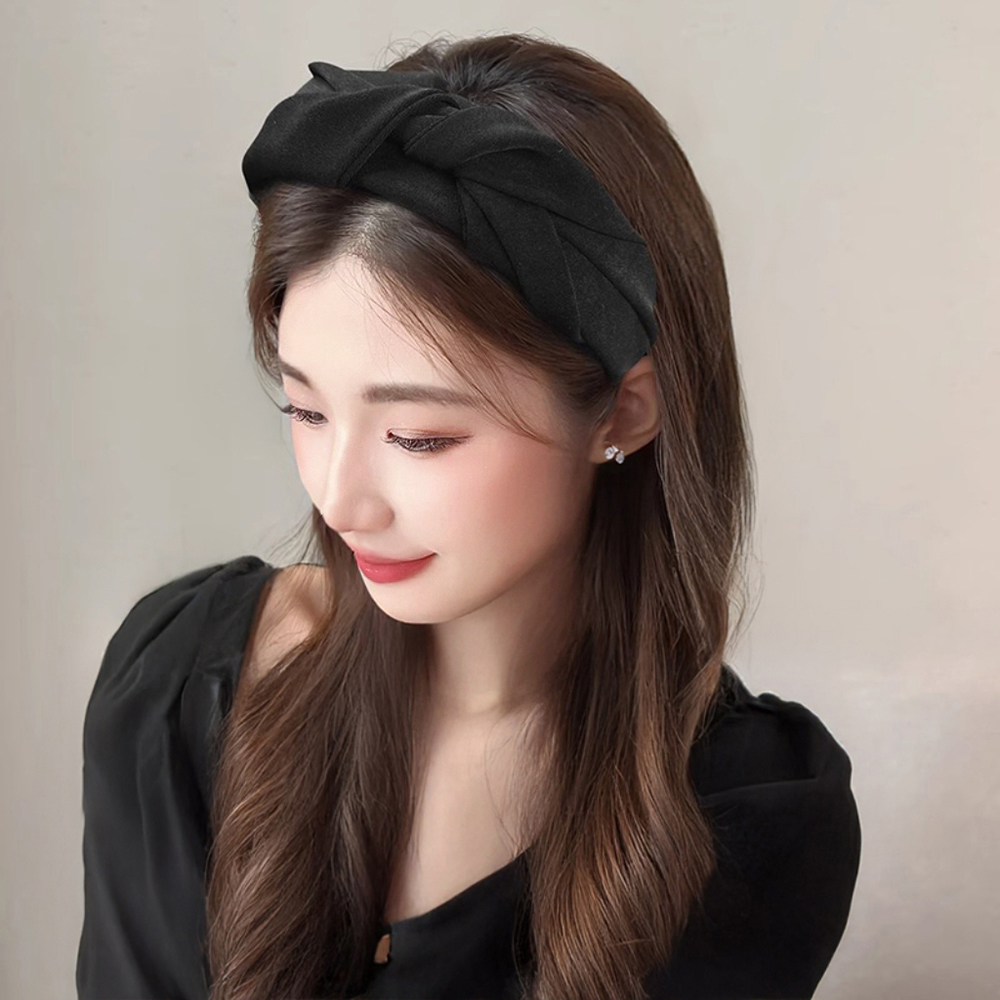 반다나 꼬임 머리띠 귀 안아픈 넓은 굵은 와이드 임산부 헤어밴드 - 상세 이미지 3