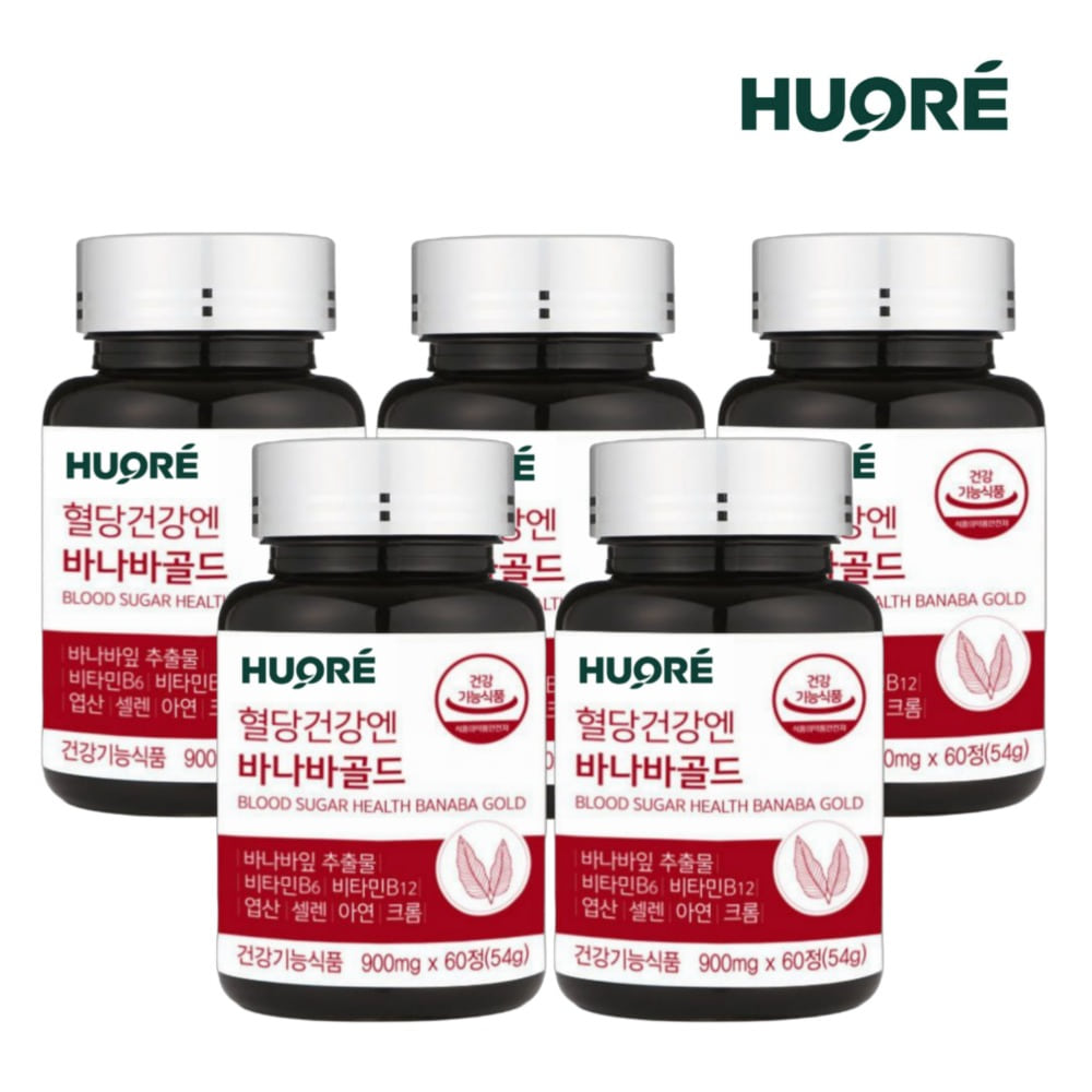 바나바 바나바잎 추출물 혈당건강엔바나바골드 60정, 5병 제품 이미지